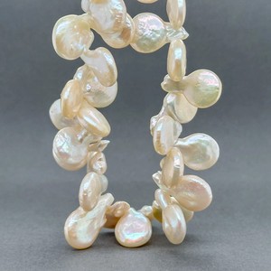 Authentic Estate Yellow Gold Plated Sterling Silver Keshi Freshwater Pearl 21" Necklace
