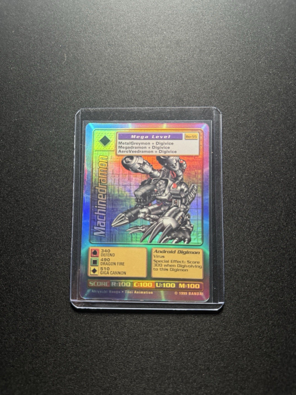 Puppetmon Card Bo-96 Mega Level Digimon Holo Foil Bandai 1999 MP