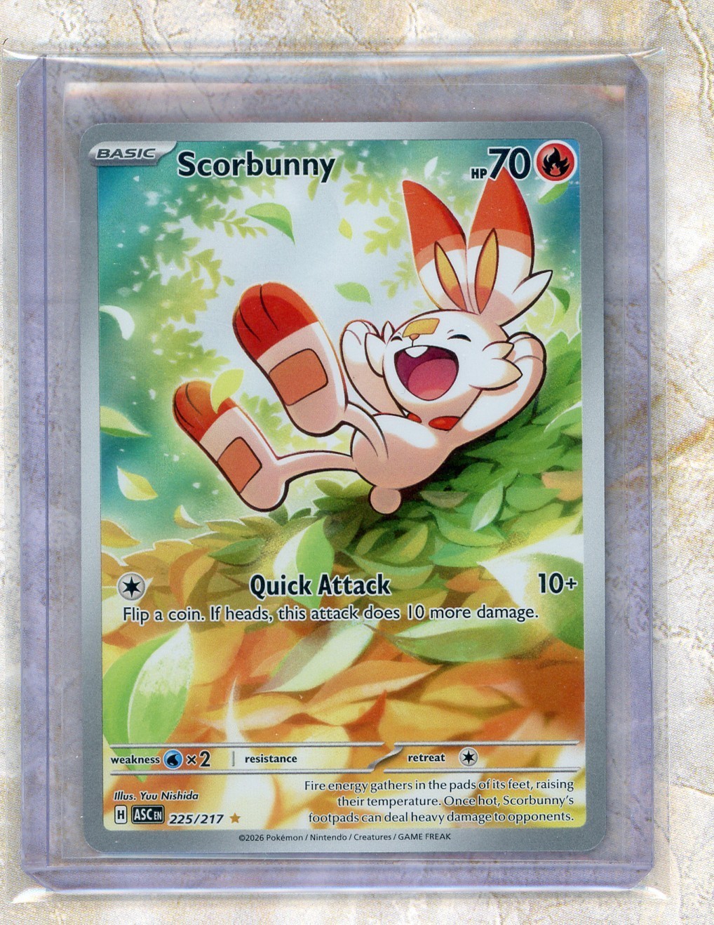 2026 Pokemon ASC EN-Ascended Heroes #225/217 Scorbunny Illustration Rare IR
