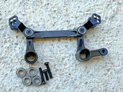 Aluminum Bearing Steering Bellcrank Arrma 1/10 VENDETTA 3s 4x4 BLX  Black