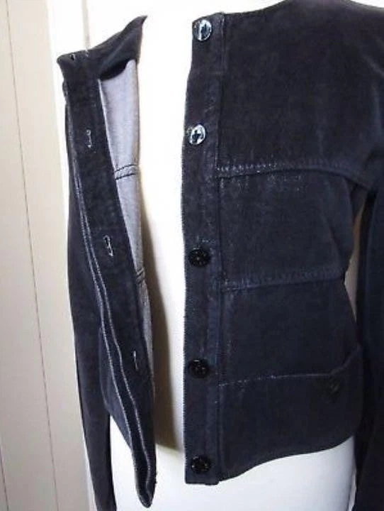 Giacca velluto CHANEL senza colletto 40