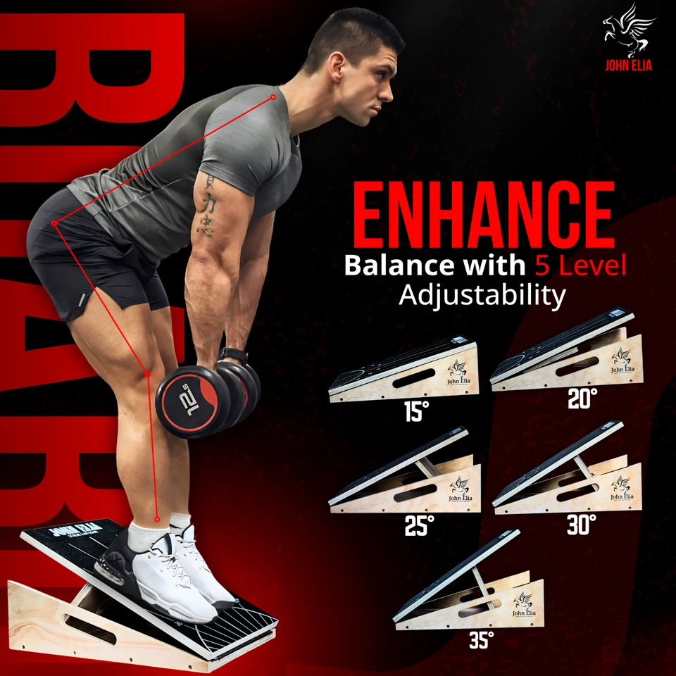 Tabla inclinada para camilla de pantorrilla - Tabla inclinable de madera cuña elástica para pantorrilla Foto 2 de 4