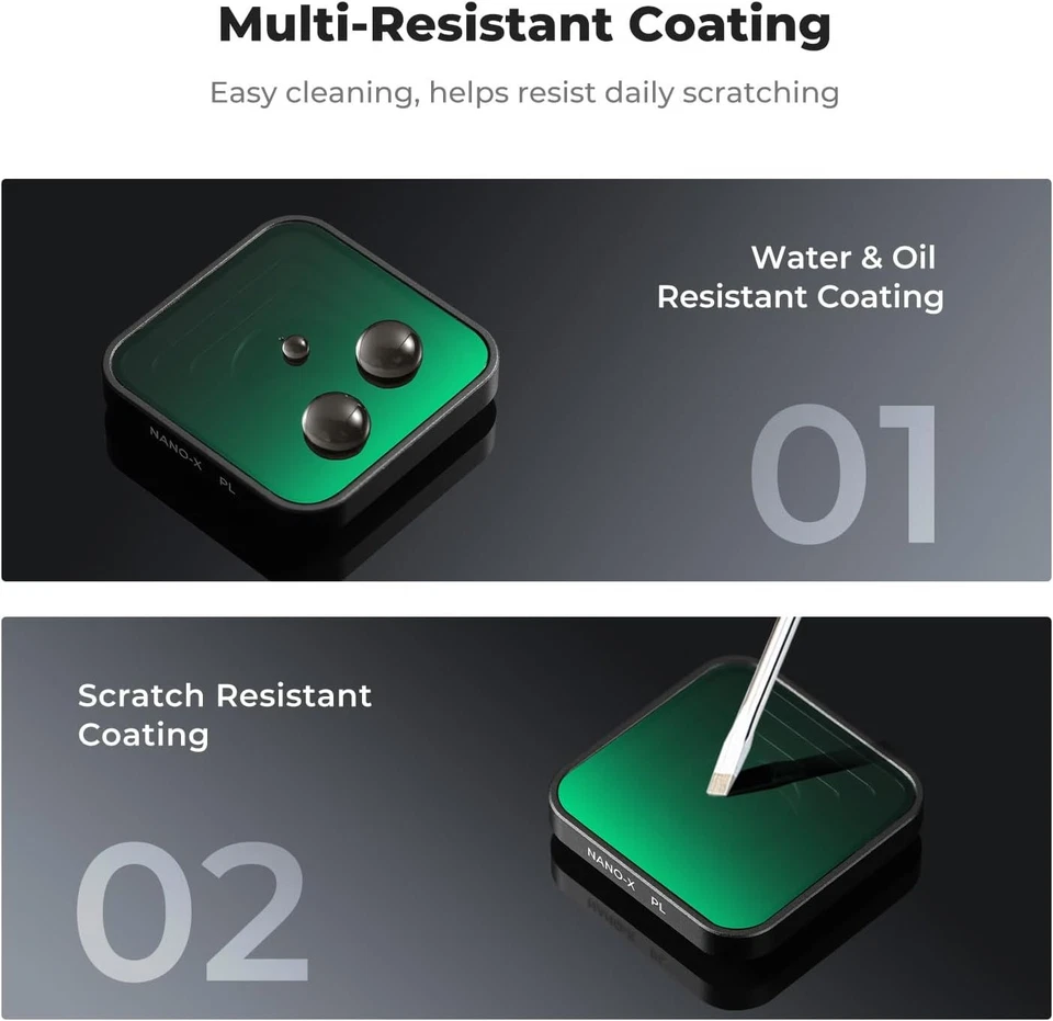 K&F Concept Polarizer PL Filter Action Camera Reduce Glare for GoPro Hero 4K - Image 4 of 4