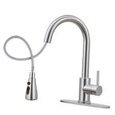 Kitchen Faucet with Pull Down Sprayer,Kitchen Sink Faucet with Brushed Nickel