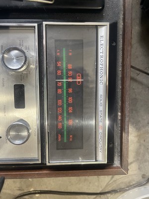 Vintage Electrophonic Solid State Stereo With Record Player And Tape Cartridge
