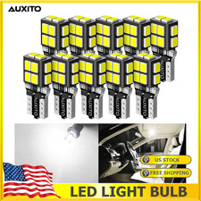 Super White LED License Plate Interior Light Bulb 6000K 10x T10 194 168 W5W 2825