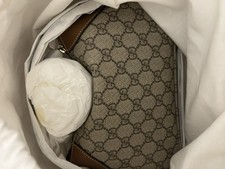 Gucci GG Monogram Shoulder Bag Zip Closure Be...