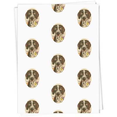 Geschenkpapier/Geschenkanhänger ''Deutsch Kurzhaar Zeiger Portrait'' (GI052845)