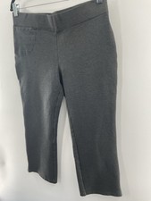 Quince Women’s size large cropped dress pants gray pull on 074