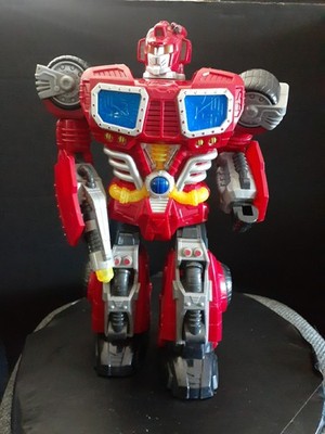 2012 Happy Kid Toys Red 14'' Tall Talking Tansformer. Lights Up. Please Read
