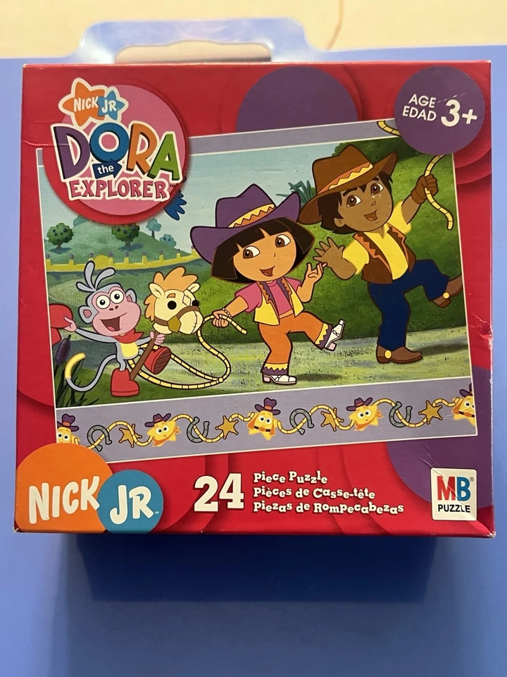 Nick Jr Dora La Exploradora 24 Piezas Puzzle Diego, Botas, Vaquera, Vaquera COMPLETO Foto 3 de 4
