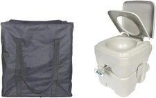 Portable Toilet Storage Bag,Standard 16.9"(L) x 14.8"(W) x 17.3"(H), Black 