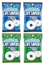 Life Savers Sugar Free Variety Bundle Breath Mints Hard Candy 2.75oz (Pack of 4)