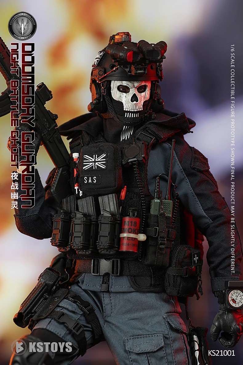 FLAGSET KS21001 Night War Ghost Simon Riley 1/6 Action Figure In