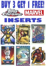 2025 Topps Chrome Marvel Comics INSERTS (BUY 3 GET  1 FREE) You Pick/Choose