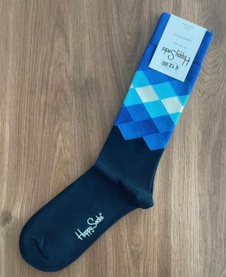 Happy Socks Faded Diamond Crew  Socken Größe 41-46 UVP 12 