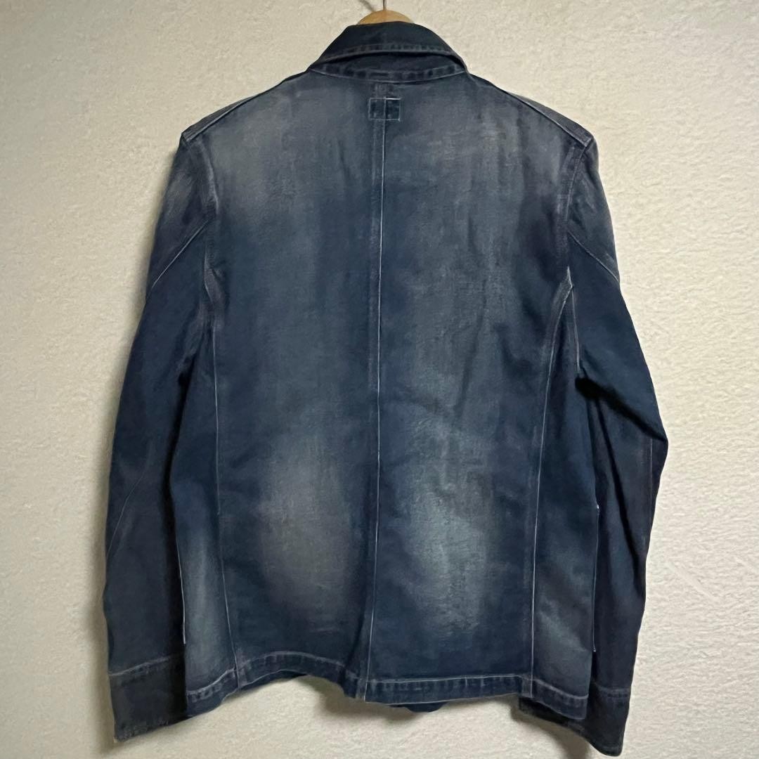 Vintage Denim Coverall M Processing Distressed Bl… - image 5