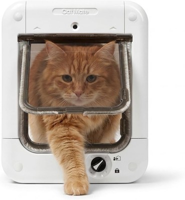 Cat Mate 360 Microchip Cat Flap White Electronic Pet Door Closer Pets