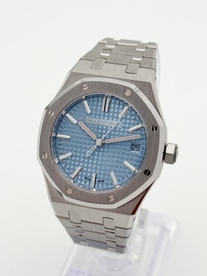 Audemars Piguet Royal Oak Selfwinding - Ice Blue - NEW/NEU - FULL SET