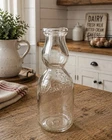 Vintage Degers Dairy Cream Top Glass Milk Bottle 1 Qt 9.5” Embosse