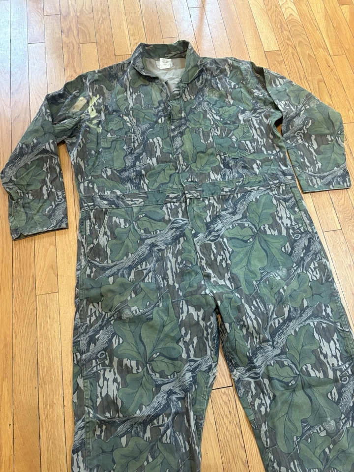 Mono Camuflado Hoja Verde Original Roble Mossy De Colección 2XL 90 Hecho en EE. UU. - LEER Foto 3 de 4