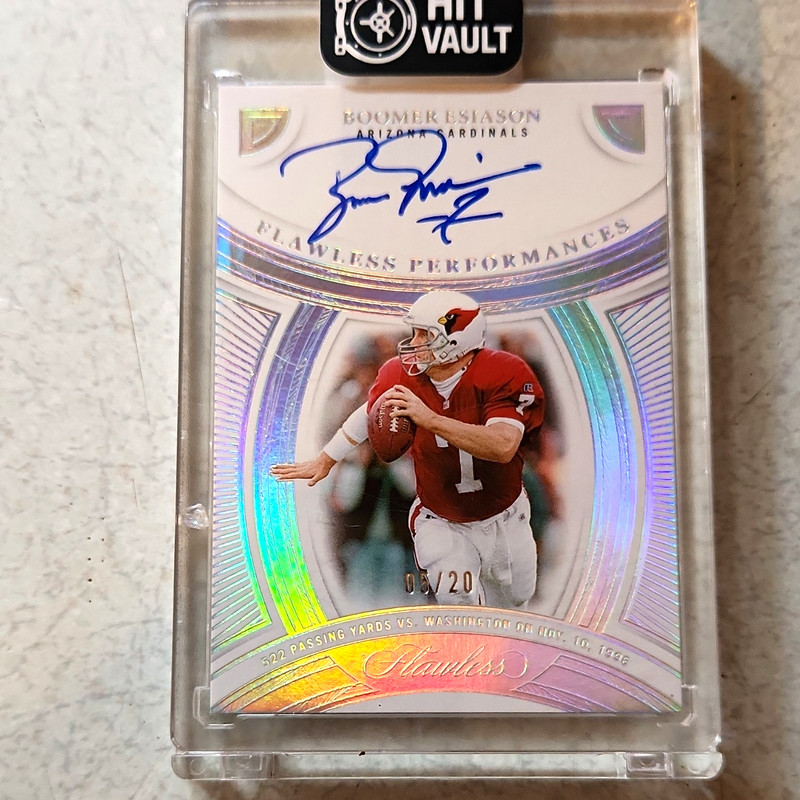 Panini Flawless 2025 Boomer Esiason Cardinals Performances Auto #FP-BEN /20
