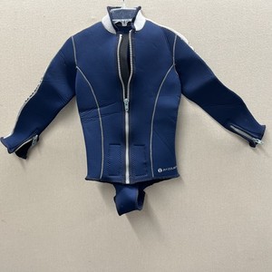 JM Cousteau US Divers Wet Suit Navy & Gray S2S 14.5” P2P 16.5” Sz S SUMMER FUN