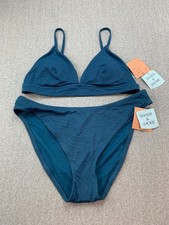 Shade  Shore Modern Textured 2 Pc Bikini Swimsuit Womens size XL 16 Dark Teal