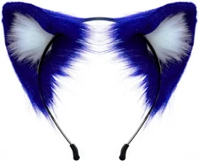 Cat Fox Faux Fur Ears Headband Cute Halloween Fancy Dress Cosplay Handmade Anima