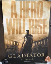 Russell Crowe Gladiator Original Authentic Final Teaser Poster 27x40 DoubleSided