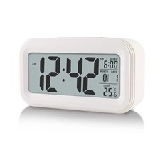 Digital LED Bedside Snooze Alarm Clock Time Temperature Day/Night Mode Clock UK
