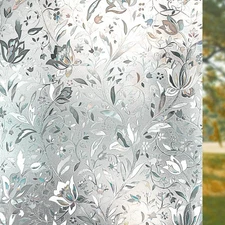 Window Privacy Film, Frosted Removable Glass Covering for Bathroom, Opaque St...