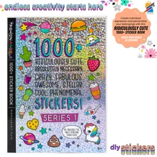 1000+ Cute Stickers Book for Kids Crafts Scrapbook Planner Reward Emoji Fun
