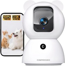 2.5K Pet Camera Indoor 4MP WiFi Security Dog Cat Monitor With 2 Way Audio Night