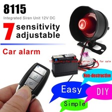 Keyless Entry Car Alarm Security System With 2 Key Fob RC 7 Levels Sensitivity