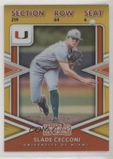 2020 Elite Extra Edition College Tickets Gold Prizm 9/10 Slade Cecconi 4z8