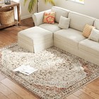 HOMCOM Machine Washable Area Rug 5x7, Non-Slip Floor Carpet, Mixed-Brown — photo 10