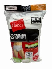 Hanes 3 Pack Tagless White Briefs Comfort Flex Waistband Mens Size 3XL Full Rise