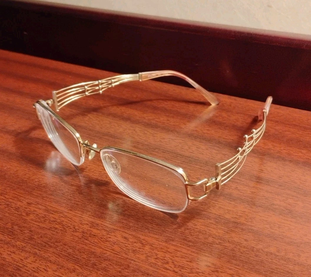 Charmant Line Art XL 2000 GW Eyeglass Frames Only 50 17 135 Japan Semi Rimless