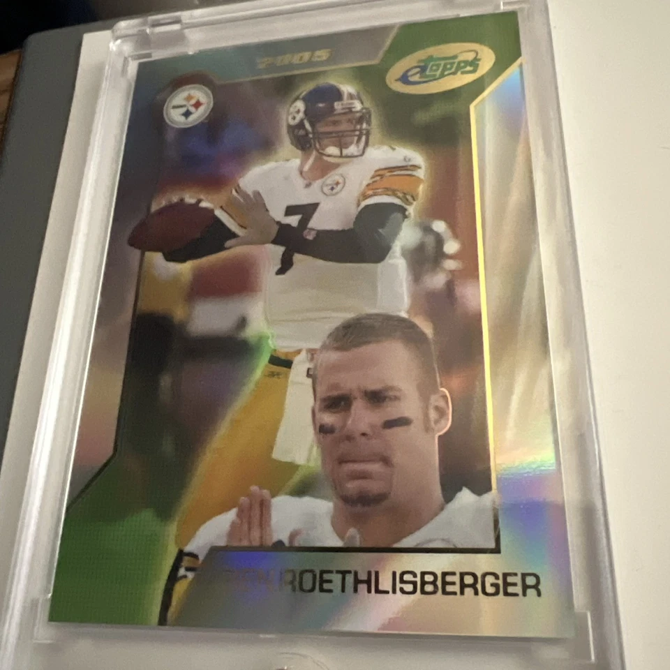 Ben Roethlisberger 2005 eTopps Refractor Uncirculated Encased #5 Rare Steelers - Image 3 of 4