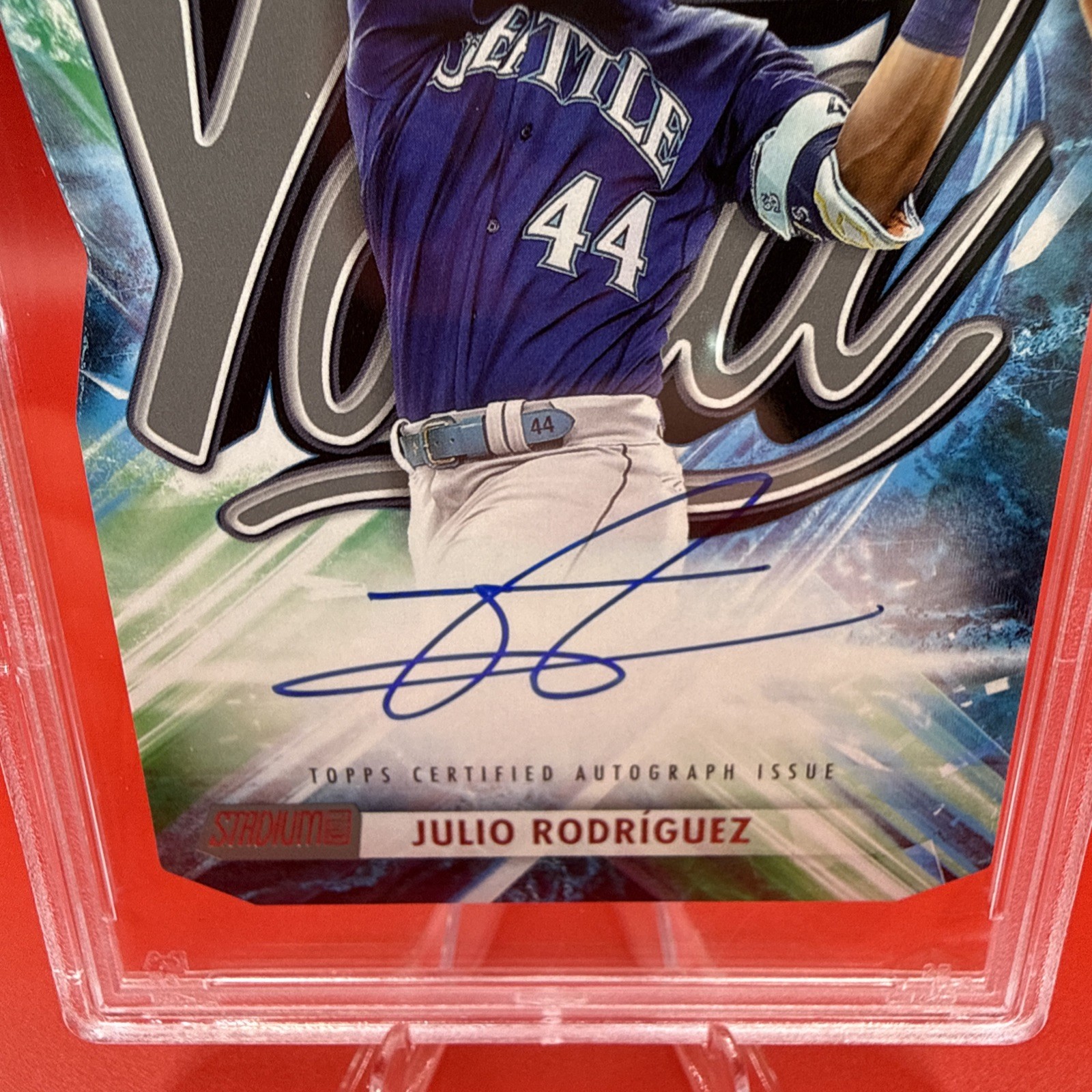 2024 Topps Stadium Club Goin Yard Julio Rodriguez /25 PSA9 (Pop 1, None Higher) view 5