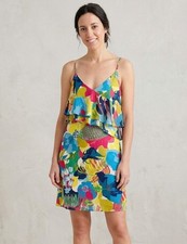 J.Crew Tropical Ruffle Cami Dress Size 4 Multicolor Abstract Floral Mini J1227