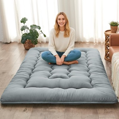 DAICO Japanese Floor Mattress, 4'' Thick Foldable Futon Mattress, High Densit...