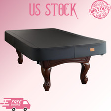 NEW Heavy Duty Pool Table Cover Waterproof Tearproof Leatherette 8FT Black