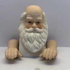 Vintage NOS Darice Porcelain Doll Parts 4.5 Santa Head Hands 1231-29 NIP -