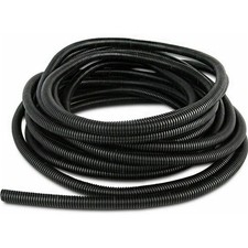 Split Loom Tubing Wire Conduit, Black Corrugated Wire Tube Cable Protection Pipe