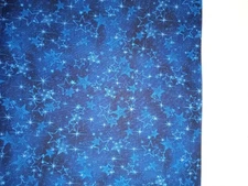 Robert Kaufman Fabrics Screen Print Blue Sky Twinkling Stars 1 Yard + 7" x 43"