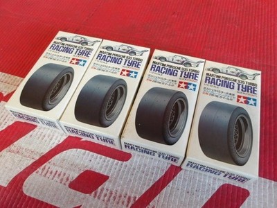 Tamiya Porsche 935 Turbo Slick Racing Tires & Wheels Set 4Pcs Rc Car Model Kit