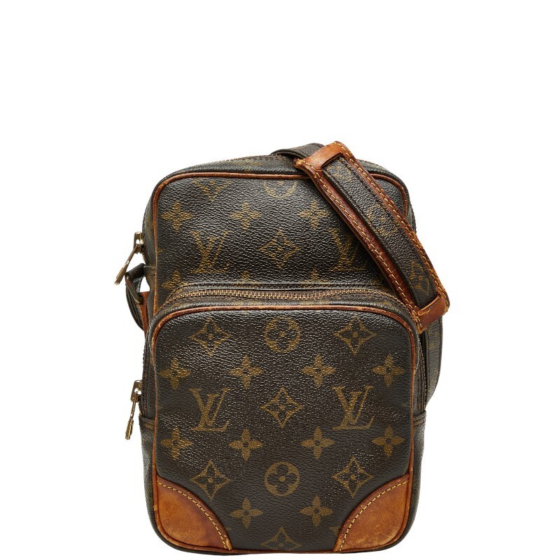Louis Vuitton Monogram Amazon Crossbody Shoulder Bag M45236 Brown PVC Leather La