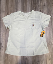 Carhartt Force Cross-Flex Tuck-In Scrub Top C13410 Big Sky Womens Size XL NEW